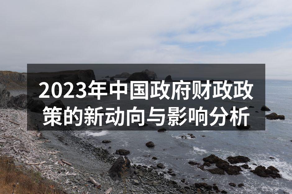 2023年中国政府财政政策的新动向与影响