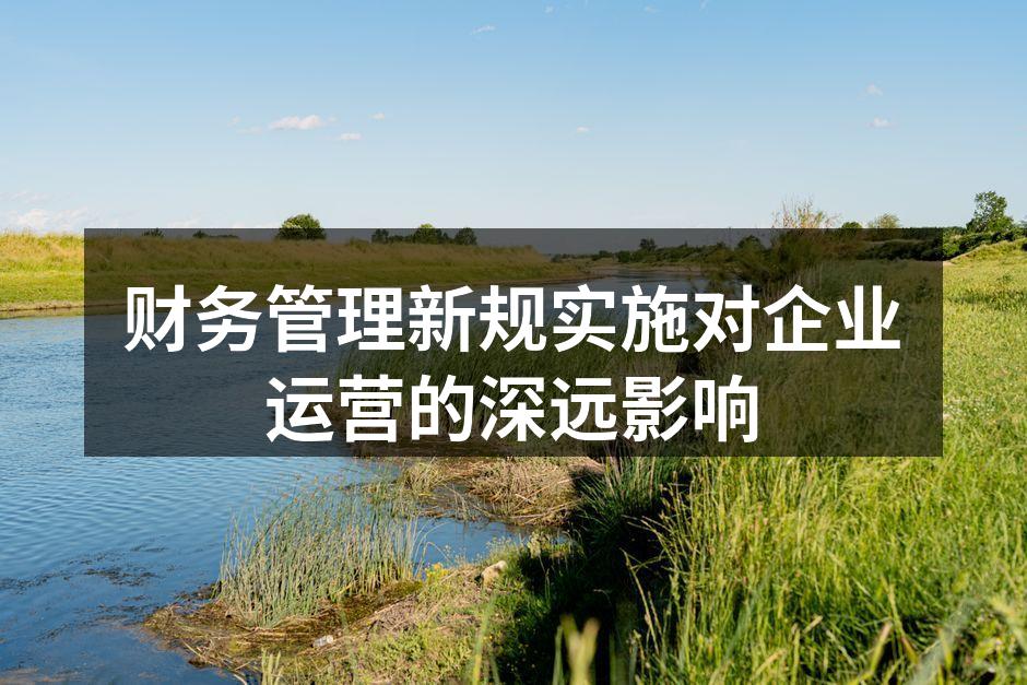 财务管理新规实施对企业运营的深远影响